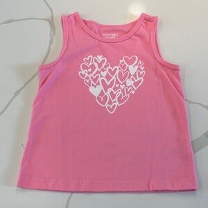 NWOT Garanimals tank top pink white hearts size 4T